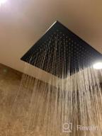 img 1 attached to Upgrade Your Shower: Rainfall 12-Inch LED Shower Head With Overhead Spray In Sleek Black review by Troy Gerhardt