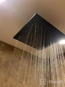 img 5 attached to Upgrade Your Shower: Rainfall 12-Inch LED Shower Head With Overhead Spray In Sleek Black