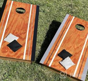 img 5 attached to Set Of 8 Weather-Resistant Cornhole Bean Bags By Barcaloo - Duck Cloth, Regulation Size, And Weight