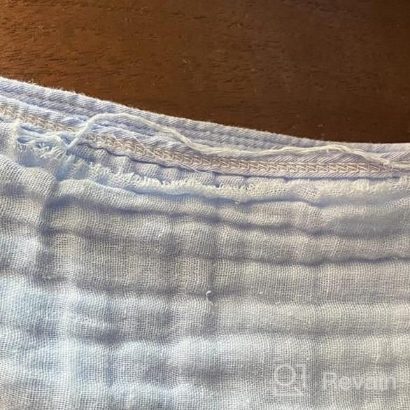 img 1 attached to Yoofoss Baby Muslin Burp Cloths 6 Pack, 20''X10'', 100% Cotton, Super Soft And Absorbent (Blue) review by Benjamin Robinson