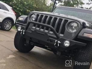 img 1 attached to EAG Front Bumper Rock Crawler With Fog Light Housing And Winch Plate Fit For 18-22 Wrangler JL review by Trevor Blazis
