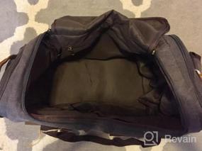img 6 attached to Kemy'S Genuine Leather Canvas Duffle Bag - Perfect Weekend Bag For Men And Women