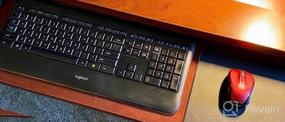 img 7 attached to Регулируемый по высоте ящик для клавиатуры с деревянным держателем для офисных столов - Мебельные аксессуары FRMSAET, доступны в размерах 20/24/30 дюймов, черный