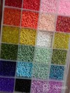 img 1 attached to UOONY 14400Pcs 3Mm Glass Seed Beads And 600Pcs Letter Beads For Bracelets, For Jewelry Making And Crafts Beads Kit For Party And Rave With 2 Rolls Of Cords And Storage Box review by Larry Cothran