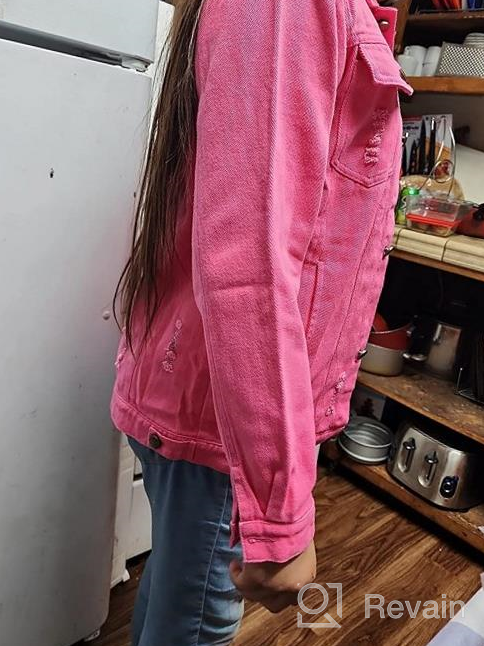 img 1 attached to 🧒 Oversize Denim Jackets for Kids Girls, Loose Classic Coats, Jeans Tops, Casual Outerwear for Children Boys, Teen Outfit, 5-14 Years review by Philip Wagner