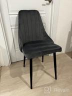 img 2 attached to Chair set M-GROUP Milan Classic, metal/velor, metal, 2 pcs., color: gray/black legs review by Ilona Tams ᠌