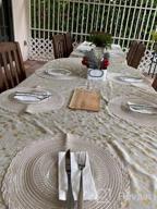 img 1 attached to U'Artlines 15 Inch Round Cotton Placemats Non Slip Heat Resistant Braided Table Mats For Fall, Dinner Parties, BBQs, Indoor And Ourdoor Use (6Pcs Placemats, Beige) review by Clay Ijaz