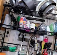 img 1 attached to 2-Tier Stainless Steel Over The Sink Dish Drying Rack W/ Utensil Holder - HOWDIA Kitchen Counter Drainer review by Tyler Munajj