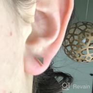 картинка 1 прикреплена к отзыву 9 Pairs Stainless Steel Ball Stud Earrings Barbell CZ Cartilage Helix Piercing Set For Men Women - HANPABUM Jewelry от Derek Jha
