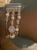 img 1 attached to Upgrade Your Apple Watch Style With GEMEK'S Elegant Women Agate Pearl Bracelet Strap In Silver review by Lori Aguirre