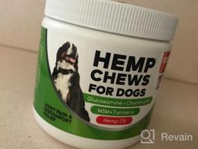 img 7 attached to Hemp Chews With Glucosamine For Dogs - Natural Hip & Joint Supplement With Hemp Oil, Turmeric, MSM, & Chondroitin - Supports Mobility - Made In USA With Bacon Flavor
