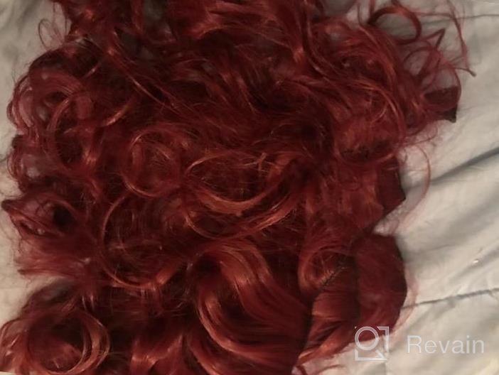 img 1 attached to Get The Perfect Party Look With SWACC 7 Piece Full Head Highlight Clip-On Hair Extensions - 20 Inch Curly Red Synthetic Hairpieces review by Skye Gunnell