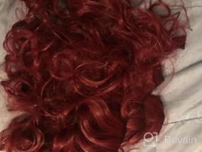 img 7 attached to Get The Perfect Party Look With SWACC 7 Piece Full Head Highlight Clip-On Hair Extensions - 20 Inch Curly Red Synthetic Hairpieces