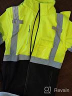 img 1 attached to SHORFUNE High Visibility Safety Jacket With Detachable Reflective Panels, Waterproof And Windproof For Maximum Visibility review by Chris Morgan