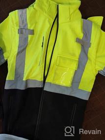 img 7 attached to SHORFUNE High Visibility Safety Jacket With Detachable Reflective Panels, Waterproof And Windproof For Maximum Visibility