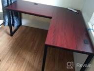 img 1 attached to Cherry SHW Home Office 55"X60" Large L Shaped Corner Desk - Perfect For Your Home Office! review by Danny Badasz