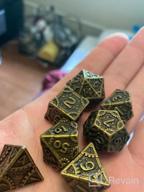 img 1 attached to UDIXI DND Dice Set: Metal Polyhedral RPG Dice For Dungeons And Dragons With Leather Bag (Blue Green-White Number) review by Jorge Toussaint