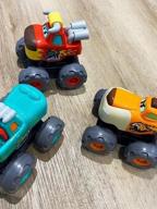 img 1 attached to IPlay, ILearn Dinosaur Truck Toys Toddler 1-3, Baby Pull Back Dino Cars, Big Dinosaur Construction Vehicle, Excavator Dump Truck, Christmas Birthday Gift For 12 18 Month 1 2 3 Year Old Kids Boys Girls review by Nick Mitchell