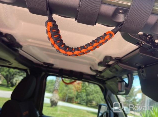 img 1 attached to 4 Pack JOYTUTUS Grab Handles For Jeep Wrangler & Gladiator 1997-2023 - 3 Straps Design, Black review by Jesse Wells