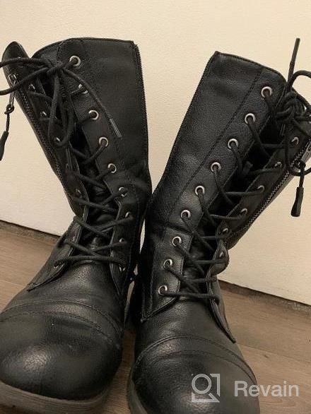 img 1 attached to Stay Secure And Stylish With DailyShoes Women'S High Lace-Up Combat Boots With Credit Card And Money Pocket review by Francisco Russell