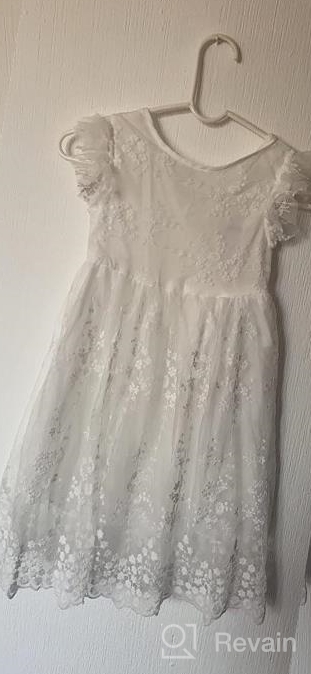 img 1 attached to Vintage Lace Sleeveless Tulle Summer Wedding Dress For Flower Girls By NNJXD review by Megan Knoll