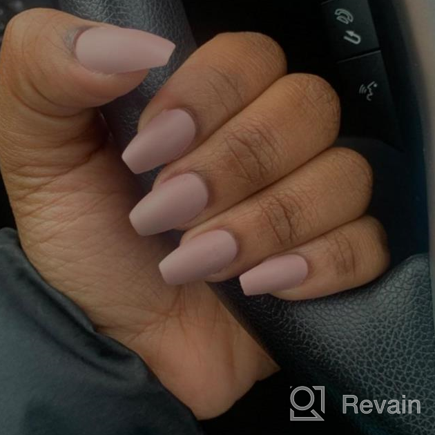 img 1 attached to Chic And Classy: 24PCS Edary Ballerina Fake Nails In Nude Pure Color Matte Coffin Design For Women review by Gerald Mohammed