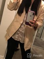 img 1 attached to Women'S 3/4 Sleeve Ruched Work Blazer Jacket - Office Casual Open Front Suit review by Emma Santos