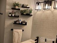 img 1 attached to Upsimples Wall Mounted Floating Shelves Set Of 5 - White Wooden Shelving For Home Decor And Storage In Bedroom, Living Room, Bathroom, And Kitchen - Small Picture Ledge Farmhouse Style Shelves review by Tim Wilson