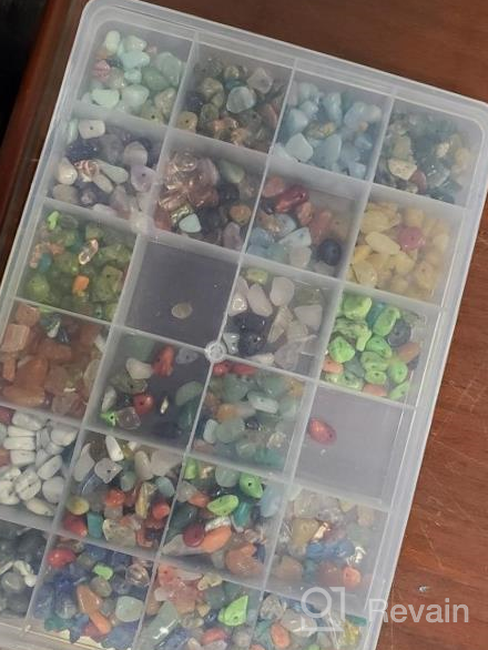 img 1 attached to 💎 Sparkle with Colle Crystal Beads: 400 Healing Natural Gemstones Set for Jewelry Making Supplies review by Andre Motko