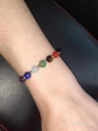 img 1 attached to 🌈 Adjustable Natural Gemstone Chakra Bracelet with Silver Spacers and Nylon Cord - 6mm Beads, 5"-6.5" for Women/Girls/Children | Cherry Tree Collection review by Chase Steele