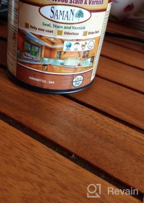 img 1 attached to SamaN Interior One Step Wood Seal, Stain And Varnish – Oil Based Odorless Dye & Protection For Furniture & Fine Wood (Aged Oak SAM-307, 32 Oz) review by Matt Travers
