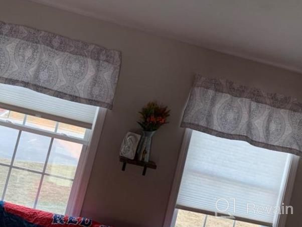 img 1 attached to Stylish DriftAway Adrianne Yellow And Gray Valance With Damask And Floral Design - 52X18 Inches review by Marcelo Apriando