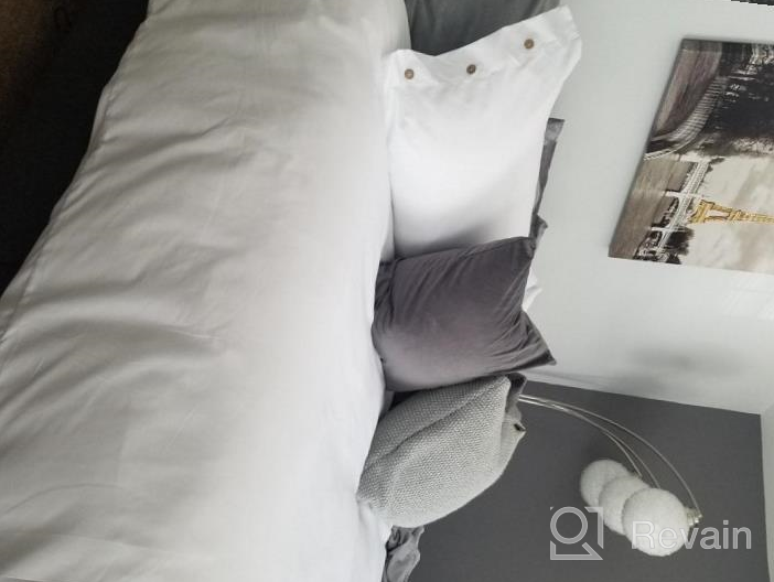 img 1 attached to Nanko Queen Duvet Cover Set White - 90x90 Soft Bedding Cover with Zip and Ties - Modern Style Comforter Quilt Cover for Men and Women review by David Hansen