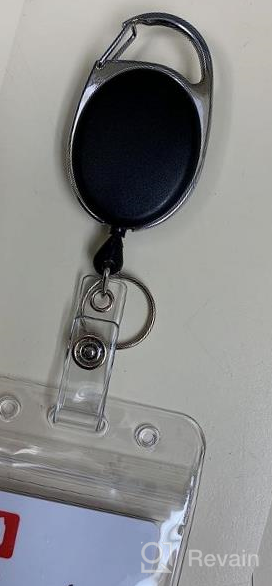 img 1 attached to 5 Pack Retractable ID Badge Holder With Heavy Duty Carabiner Reel Clip And 28In Kevlar Pull Cord - Vertical Style Clear Card Holders By KTRIO review by Jeremy Camacho