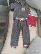 img 1 attached to SANMIO Infant Toddler Baby Boys Girls Clothes: Classic Plaid Sweatshirt +Pants Outfit Set review by Vanessa Campbell