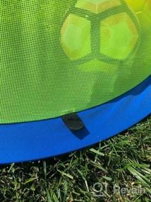 img 5 attached to Набор из 2 переносных футбольных сеток Pop-Up с дополнительными ставками, 8 полевыми маркерами и тканью Оксфорд 210D - идеально подходит для тренировок на заднем дворе и футбола для детей
