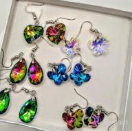 img 1 attached to 💎 Stylish Crystal Earring Set - 16 Pairs of Colorful Dangles for Women and Girls: Butterfly, Heart, Teardrop Shapes review by Lisa Walton