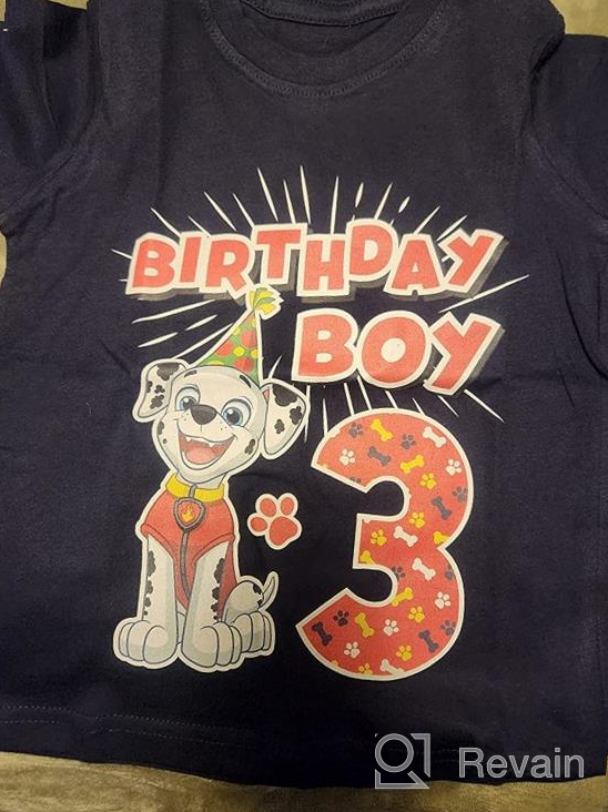 img 1 attached to Patrol Birthday Sleeve Baseball Toddler Boys' Clothing for Tops, Tees & Shirts review by Rick Booth