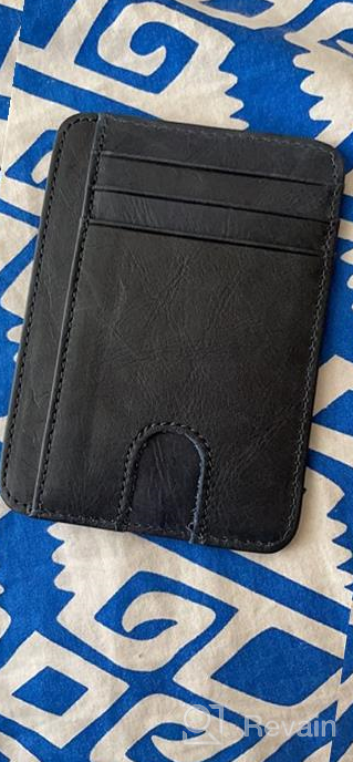 img 1 attached to Premium Minimalist Leather Wallets 🔒 with Credit Card Blocking for Men's Accessories review by Andy Metzger