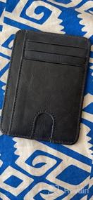 img 7 attached to Премиальные минималистичные кожаные кошельки 🔒 с блокировкой кредитных карт для мужской аксессуаров