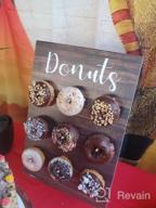 img 1 attached to Rustic Wood Donut Wall Display Stand - Perfect For Weddings, Birthdays & Baby Showers! review by James Martin