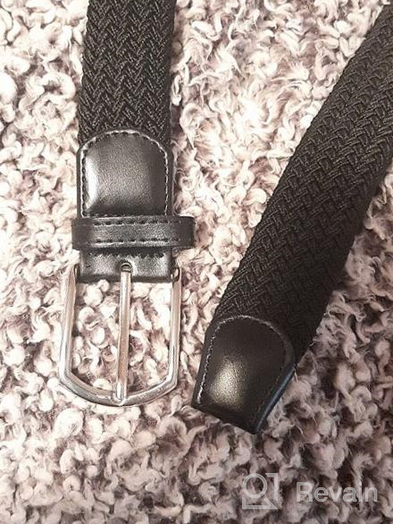 img 1 attached to 👔 Premium Polyester Woven Large Black Men's Accessories: Stylish Belts for Men review by Marc Farrell