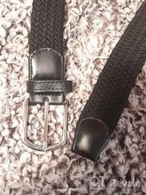 img 3 attached to 👔 Premium Polyester Woven Large Black Men's Accessories: Stylish Belts for Men