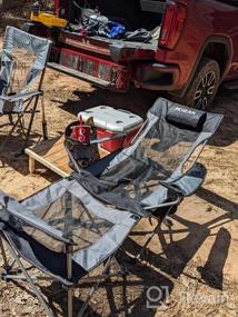 img 6 attached to 🏕️ XGEAR 2-in-1 Camping Chair with Footrest Recliner and Foldable Chaise Lounge (Convertible Footrest to Side Table) Extra Stable, Perfect for Beach, Fishing, Picnics, Hiking
