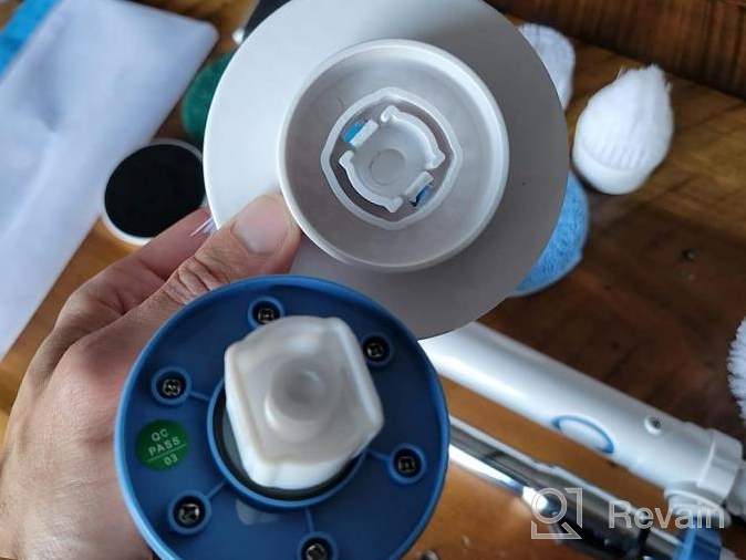 img 1 attached to Clean With Ease: IEZFIX Electric Spin Scrubber With 7 Replaceable Brush Heads For Efficient Bathroom And Shower Cleaning review by Isaac Samal