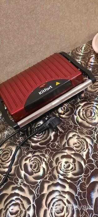 img 1 attached to Sandwich maker Kitfort KT-1609 Panini Maker, red review by Celina Sikora ᠌