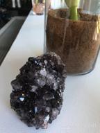 img 1 attached to SUNYIK Natural Amethyst Quartz Crystal Cluster,Druzy Geode Specimen Gemstone Sculpture Sphere(2.4Ibs) review by John Greene