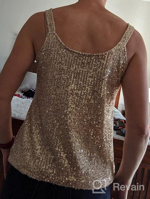 img 1 attached to Shine Bright With PrettyGuide Women'S Sequin Tank Tops - Perfect For Clubbing And Party Nights review by Susan Klauder