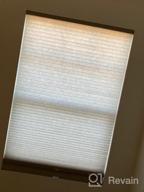 img 1 attached to BlindsAvenue Cordless Day/Night Cellular Honeycomb Shade, 9/16" Single Cell, Warm Cocoa, Size: 23" W X 48" H review by George Marquez