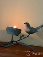 img 1 attached to Vintage Heart Shaped Resin Bird Candle Holder - Marbrasse Home Decor Centerpiece review by Jeremy Carpenter